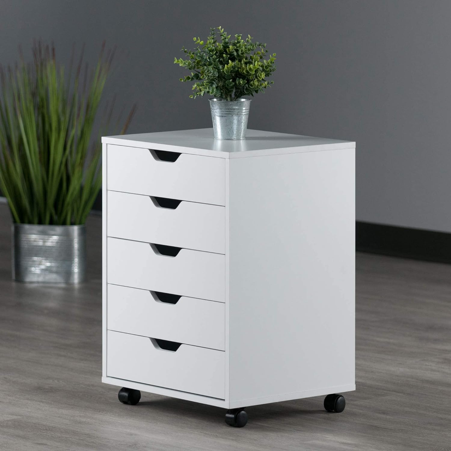 Winsome Halifax Storage/Organization， 5 drawer， White - Image 2